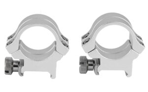 Weaver Quad Lock 1 in High Silver Detachable Scope Rings for 1-inch tube