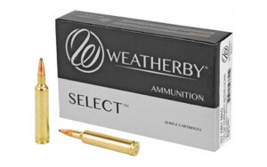 Weatherby Select .257 Weatherby Magnum 100 gr Hornady InterLock ammunition box and cartridges