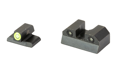 XS Sights R3D 2.0 night sights for HK VP9 OR with green front Glow Dot and black serrated rear