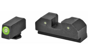 XS Sights R3D green tritium front, blacked-out rear night sights for Glock fit