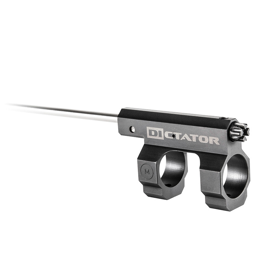POF Dictator 9-position mid-length adjustable gas block .223 Rem/5.56 with straight gas tube