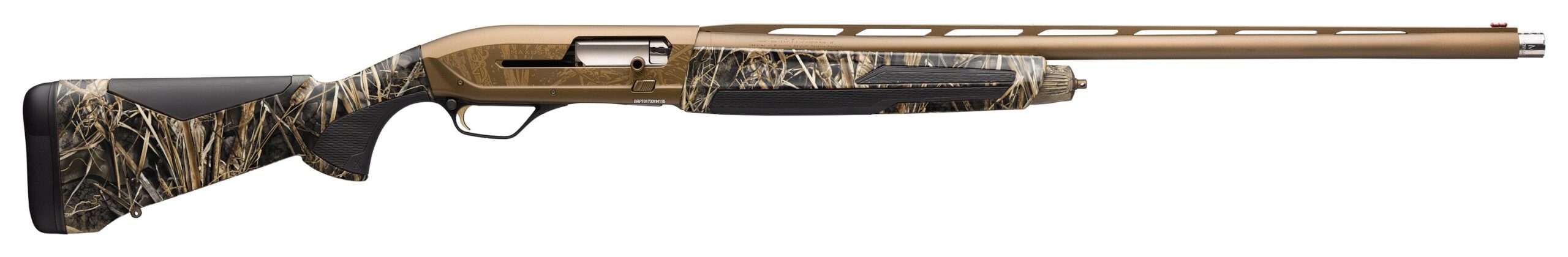Browning Maxus II Wicked Wing 12 Gauge 26" Realtree Max-7 camo shotgun, Burnt Bronze Cerakote finish