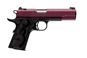 Browning 1911-22 Black Label .22 LR 4.25-inch pistol with Black Cherry Cerakote slide and polymer frame