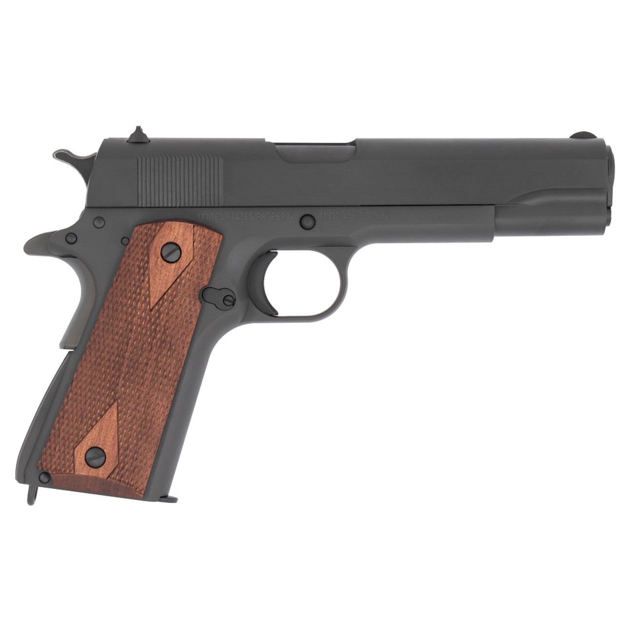TISAS 1911A1 US Army WWII .45 ACP 5-inch pistol with Turkish walnut grips and black finish