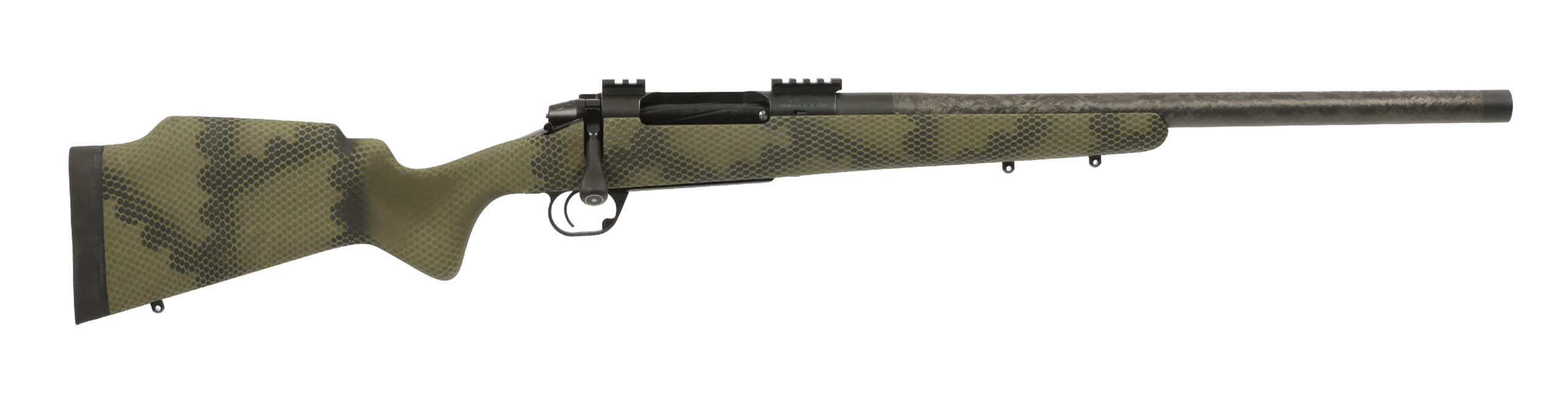 Proof Research Ascension 7MM Backcountry 20-inch rifle in Green Jungle carbon fiber Monte Carlo stock