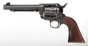 Taylors and Company 1873 9mm revolver, 5.5-inch blued barrel, walnut checkered Army-style grip