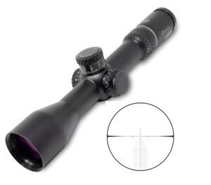 Burris XTR III 3.3-18x50mm scope with 50mm objective, side view