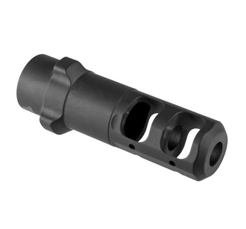 Gemtech Tri-Lock .338 Lapua Magnum muzzle brake, black finish, 3/4-24 thread