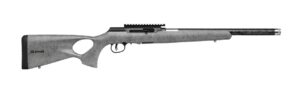 Savage A22 TimberLite Thumbhole .22 LR rifle 18 inch threaded barrel grey thumbhole stock