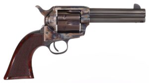 Taylors and Company Gunfighter revolver, blued finish with walnut grips, 4.75 inch barrel
