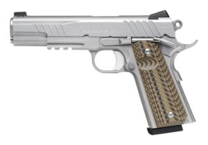 Savage 1911 Government .45 ACP 5 inch stainless pistol with rail and VZ G10 grips