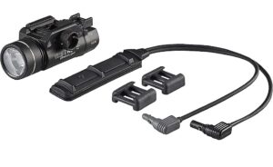 Streamlight TLR-1 HL 1000 lumen weapon light in black, mounted on rail