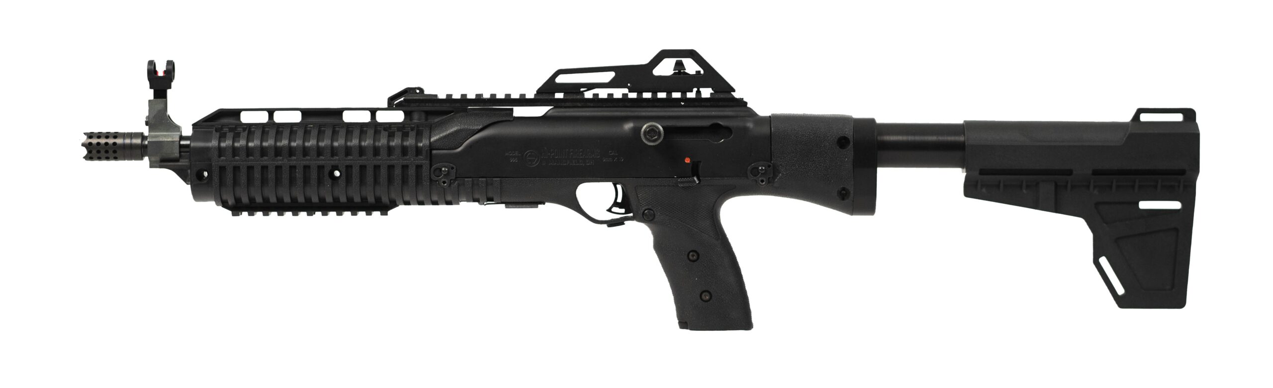 Hi-Point 995P 9mm braced pistol left view 13.25 inch threaded barrel black