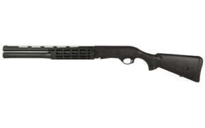 MAC 2 Agency Tradesman 12ga shotgun, 18.5in ported vent rib barrel, black synthetic stock