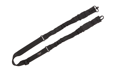 Tac Six Citadel adjustable single/double-point rifle sling in black with QD swivel