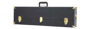 Auto-Ordnance Thompson FBI hard case, black leather-look exterior, blue velour interior, 33 x 6.25 x 10 inches