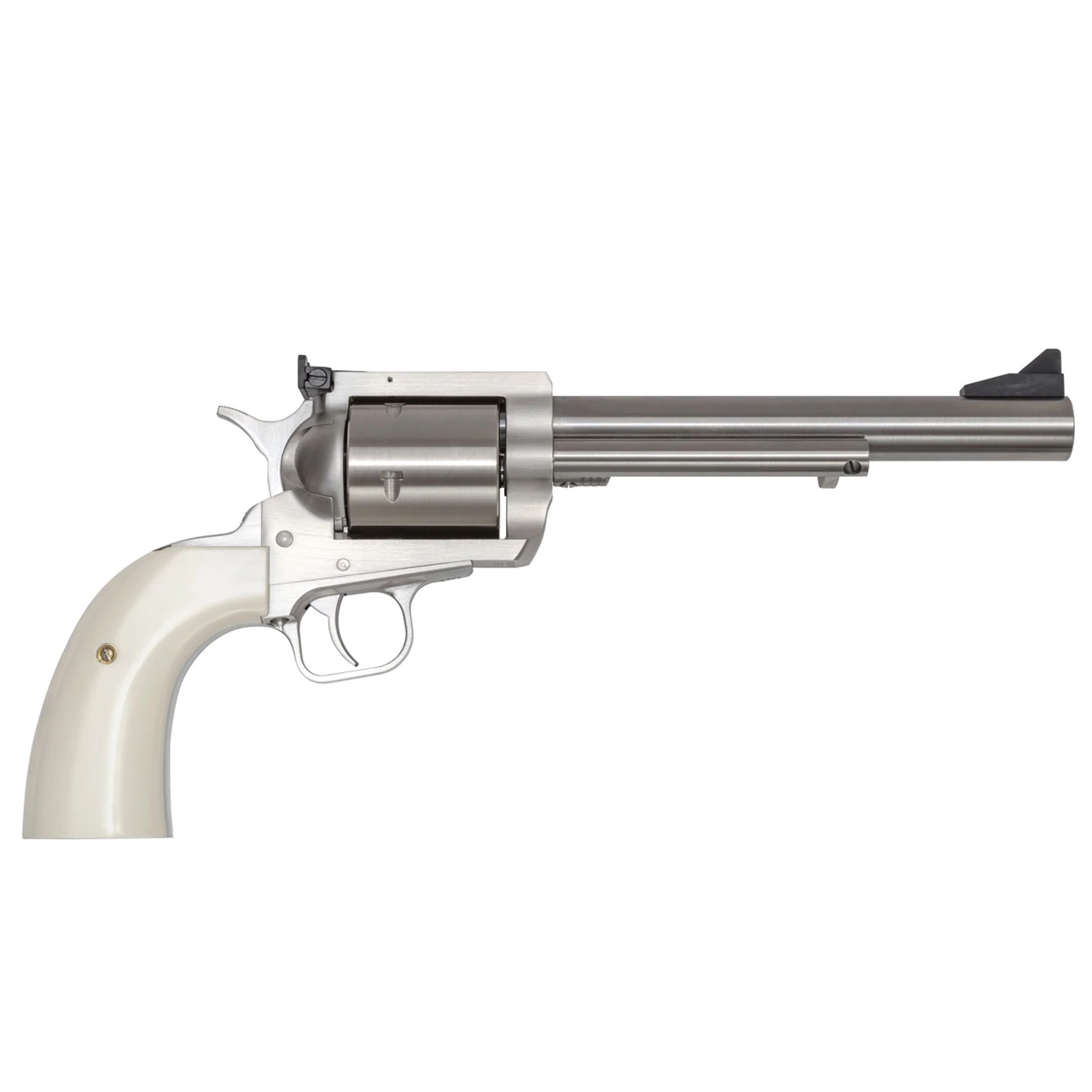 Magnum Research BFR .454 Casull 6.5in stainless revolver with white Bisley grips