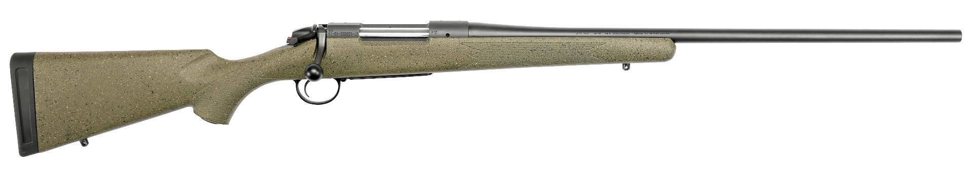 Bergara B-14 Hunter 7mm-08 22in bolt-action rifle with green SoftTouch synthetic stock