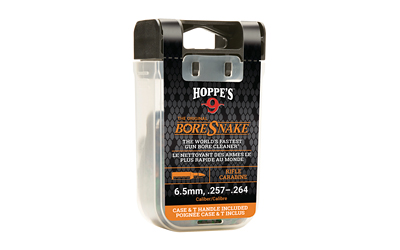 Hoppe's BoreSnake Den rifle bore cleaner 257/6.5mm with T-handle and case