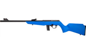 Rossi RB22 Compact .22 LR bolt-action rifle with blue Monte Carlo synthetic stock