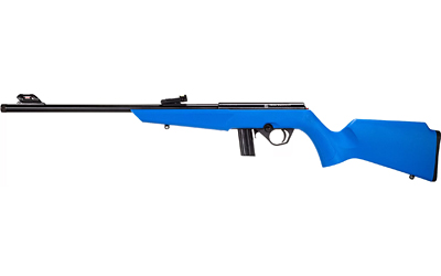 Rossi RB22 Compact .22 LR bolt-action rifle with blue Monte Carlo synthetic stock