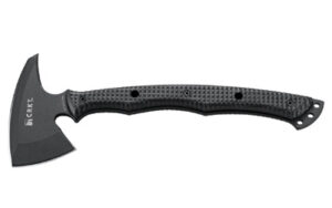 Columbia River CRKT Kangee T-Hawk tomahawk with black textured handle and 2.93 inch SK-5 blade