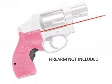 Crimson Trace LG-105 pink Lasergrip for S&W J-Frame round butt with red laser