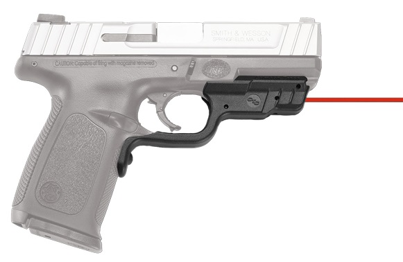 Crimson Trace Laserguard red laser sight for Smith & Wesson SD9 and SD40, black finish, trigger-guard mount