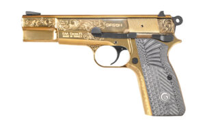 EAA Girsan MCP35 9mm gold engraved pistol with G10 grips