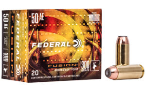 Federal Fusion .50 Action Express 300gr Fusion Soft Point handgun ammunition 20-round box