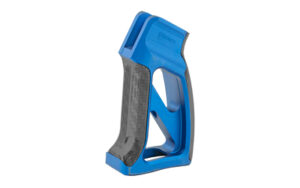 Fortis Torque pistol grip CF Blue, anodized aluminum with carbon fiber front and back strap inserts for AR rifles