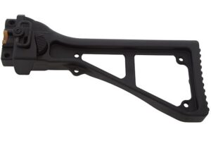 Heckler & Koch SP5K folding stock black polymer and steel folded and extended views