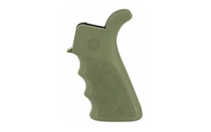Hogue Overmolded AR-15/M-16 Beavertail Grip with Finger Grooves in OD Green