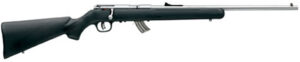 Savage Mark II FSS .22 LR rifle with 21-inch stainless barrel and black synthetic stock, right-hand