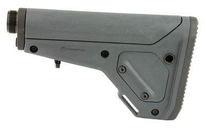 Magpul UBR Gen 2 collapsible stock in stealth gray, angled view