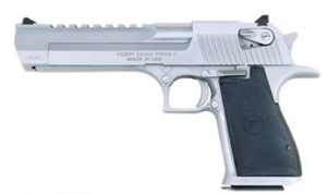 Magnum Research Desert Eagle Mark XIX .357 Magnum 6 inch brushed chrome pistol side view