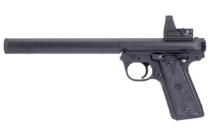 Maxim Defense RUGER MKIV-SD integrally suppressed .22 LR pistol with Leupold DeltaPoint Pro