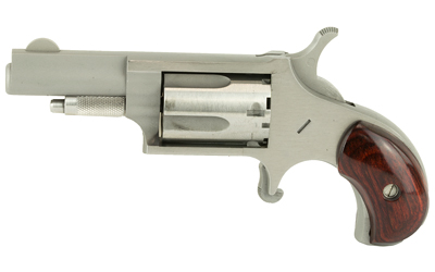 North American Arms 22LR Mini-Revolver stainless finish with rosewood bird's-head grip, 5-shot