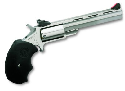 North American Arms Mini-Master 4-inch stainless revolver .22 Winchester Magnum with black rubber grips