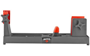 Hoppes grey gun vise with dual lockable sides, compartments, and adjustable supports
