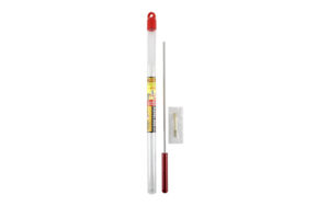 Pro-Shot 12-inch micro-polished stainless steel cleaning rod for pistols .22 cal and up with brass patch holder
