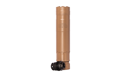 Rugged Suppressors Razor 556 5.56mm suppressor in FDE, 6.4-inch length, 1.5-inch diameter
