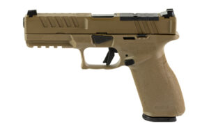 Springfield Armory Echelon 9mm 4.5 inch FDE pistol side view, optic-ready slide