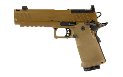 Springfield Armory Prodigy Comp 1911 9mm 5-inch Coyote Brown pistol left-side view