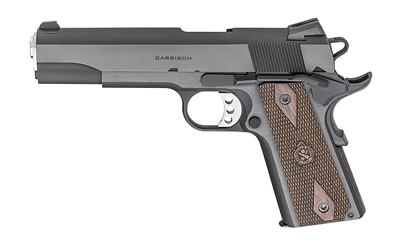 Springfield Armory 1911 Garrison blued .45 ACP 5-inch pistol with wood laminate grips