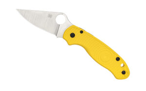 Spyderco Para 3 Lightweight Salt yellow FRN handle CPM MagnaCut satin plain-edge folding knife