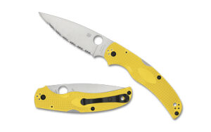 Spyderco Native Chief Lightweight Salt folding knife with CPM MagnaCut blade and yellow FRN handle