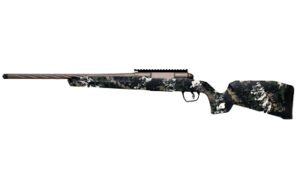 Savage Axis 2 Pro left-hand bolt-action rifle 20 inch fluted threaded barrel Forest SP camo