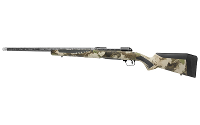 Savage 110 Ultralite 6.5 PRC rifle in Savage Woodland camo with 24-inch threaded barrel