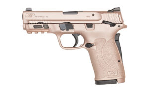 S&W Shield 2.0 EZ .380 ACP rose gold Cerakote polymer pistol right-side view